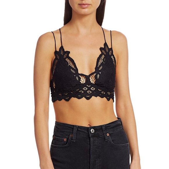 ➖FREE PEOPLE➖ Adella Black Lace Crochet Bralette - Picture 7 of 9
